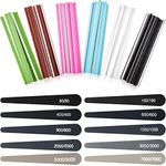 Honoson 70 Pcs Sanding Sticks Polishing Sticks Fine Sanding Twig Coded Abrasive Sanding Sticks for Plastic Models Assorted Metal and Wood Sanding Tools Accessory for Model Craft(Water Drop Style)