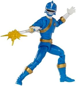 Power Rangers Lightning Collection Wild Force Blue Ranger 6-Inch Premium Collectible Action Figure Toy, Multiple Accessories, Kids 4 and Up