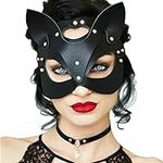 Woman Leather Cat Mask Costume Bunn