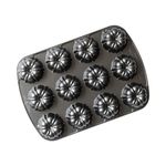 Nordic Ware Pro-Cast Mini Bundt Brownie Tin, Cast Aluminium Cake Tin for Mini Bundt Cakes, 4 Cup Non-Stick Pan Made in the USA, Colour: Graphite