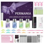 PERMANIA Lash Lift and Tint Kit | Brow Lamination Kit and Dye | Contains the Tools Needed, The Effect Lasts up to 6 Weeks, Suitable for Beginners to Use at Home, Black -10ml