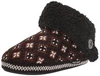 MUK LUKS Women's Melinda Slipper, Black Diamonds, Small