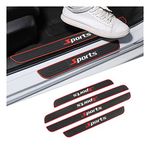 JNNJ 4 PCS Car Door Sill Plate Protectors, Auto Door Entry Guards Sill Scuff Cover Panel Step Protector, PVC Rubber Anti-Scratch Front Rear Door Pedal, Car Accessories for Most Vehicles（Regular）