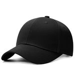 Custom Embroidered Hat,Embroidered Cap, Personalized Adjustable Baseball Cap Add Your Text (Black)