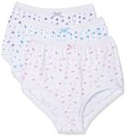 Marlon Women's Sofia Full Brief, Multicolour (Print (White Ground) Print (White Ground), 26 (Size: 24/26) (Pack of 3)