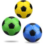 LNCOJOLM 12CM Foam Mini Soccer Balls for Kid Toddler, Soft Squishy Football PU Ball Toy for Goal Set, Indoor Outdoor Sport Gift Christmas Stuffer for Girls Boy