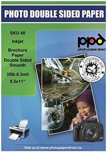 PPD 100 Sheets Inkjet Matte Brochure and Presentation Paper 8.5x11 35lbs 130gsm High Resolution Double Sided Instant Dry and Water-Resistant (PPD-40-100)