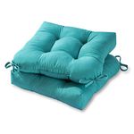 Greendale Home Fashions AZ6800S2-TEAL Arctic Outdoor Dining Seat Cushion (Set of 2)