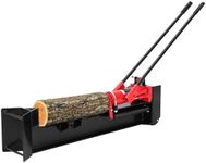 12 Ton Hydraulic Log Splitter, Manual Wood Splitter with 2-Speed Operation & Built-in Wheels, Hand Powered Log Cutter for Firewood with Full Steel Construction, Max 18.7" Log