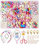 BLAZOR Bracelet Making Kits for Girls, Craft Kits for Kids, Beads for Jewelry Making Kids, Friendship Bracelet Making Kit, A Birthday Gift for Girls Aged 4.5.6.7.8.9