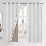 BGment Off White Blackout Curtains 