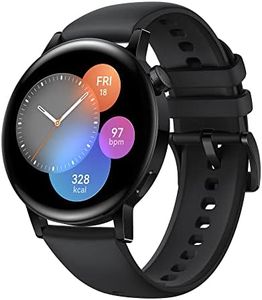 HUAWEI Watch GT 3 42 mm Smartwatch, 1 Week's Battery Life, All-Day SpO2 Monitoring, Personal AI Running Coach, Accurate Heart Rate Monitoring, 100+ Workout Modes, Australian Version - Black