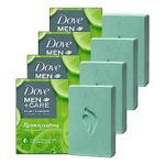 Dove Men + Care Natural Essential Oil Bar Soap to Clean and Hydrate Men's Skin Reinvigorating Lime + Avocado Oil 4-in-1 Bar Soap for Men's Body, Hair, Face and Shave 141 g 4 count