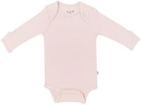 KYTE BABY Unisex Long Sleeve Bodysuit, Rayon Made From Bamboo (18-24 Months, Blush)
