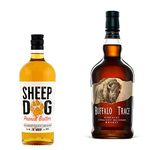 Sheep Dog Peanut Butter Whiskey Liqueur 70cl & Buffalo Trace Kentucky Straight Bourbon Whiskey, 70cl, ABV 40% - Ideal partner in Old Fashioned Cocktail