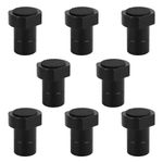 8pcs 3/4 Inch (19mm) Aluminum Alloy Bench Dogs, Anti-Slip Workbench MFT Table Stops Woodworking Bench Clamp Accessories for Dog Hole (Black)