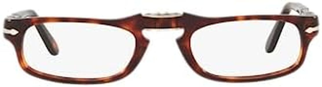 Persol PO2886V Rectangular Prescription Eyewear Frames, Havana/Demo Lens, 51 mm