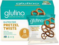 Glutino Gluten Free Pretzel Twists Snack Pack, Salted, 1 Oz, Pack of 8, Totally 8 Oz