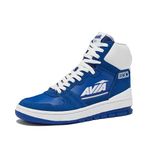 Avia 830 Men's Basketball Shoes, Retro High Top Sneakers for Men Indoor or Outdoor, Street or Court Size 7 to 16, Medium Blue/White, 8.5 Women/7 Men