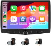 Eonon 10.1 inch Android 13 Car Stereo Radio Double Din 6+64GB 4G LTE GPS Sat NAV CarPlay Android Auto Bluetooth WiFi EQ Split screen screen mirroring with Rear View Camera UX6SK-PLUS