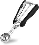 TJ POP Cookie Scoop 1 Tbsp for Baking, Professional Stainless Steel Ice Cream Scoop 35MM, Melon Baller Meatball Scoop, Good Soft Grips, Quick Trigger Release, 15ml (1 Tablespoon)