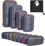 BAGAIL Camping Towel with EVA Case, Compact & Ultra Soft Microfiber Travel Towel - Super Absorbent & Lightweight Quick Dry Towels for Sports, Beach, Gym, Backpacking, Hiking and Yoga - Black, XXS