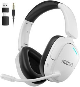 NUBWO Gaming Headset Wireless for PS5, PC, PS4 - Dual 2.4G & Bluetooth Simultaneous Headphones, EQ Sound Modes, Noise-Canceling Mic, 50-Hour Battery, Comfortable Foldable Design, 270g Lightweight