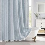 MitoVilla Blue Boho Fabric Shower C