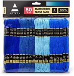 ARTEZA Embroidery Thread Pack, 80 S