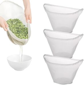Cheese Cloth Bag for Straining, 3Pcs Soy Milk Bags Organic Cotton Reusable Cheese Cloth Bag, Bowl Shaped Nylon Nut Milk Bag, Fine Mesh Food Strainer Bag for Straining Oat Milk (Large)