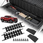 TECHPICCO Tailgate Organizer Compatible with Chevy Colorado/GMC Canyon 2023 2024 | Tailgate Cargo Nets, Dividers, D-Rings Compatible with Chevy Colorado/GMC Canyon Accessories 2023+, Black