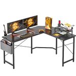 Cubiker L Shaped Gaming Desk, 150 cm Computer Corner Desk with Monitor Shelf for Home Office Study Writing Workstation, Black