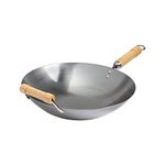 Joyce Chen Classic Series 14-Inch Round Bottom Carbon Steel Wok with Birch Handles