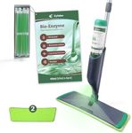 Eyliden Spray Mop & Floor Cleaner Combo - 40ml Bio-Enzyme Cleaner Concentrate, 2 Machine Washable Pads, 22oz Refillable Bottle - Wet Mops Safe for Tile, Laminate, Wood, Hardwood Floor Cleaning