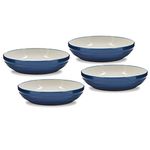 Barbary & Oak B0867012BLU Foundry 4 Piece Pasta Bowls Set in Ceramic Stoneware, Limoges Blue