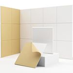 Sound Proofing Panels, Kuchoow Acoustic Panels Self-Adhesive, 18 Pack High Density Soundproofing Panels for Ceiling/Door/Wall Decoration and Acoustic Treatment (12" X 12" X 0.4") White