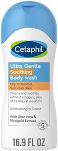 Cetaphil Ultra Gentle Refreshing Body Wash, For Dry to Normal, Sensitive Skin, 16.9oz, with Aloe Vera, Calendula, Vitamin B5, Hypoallergenic, Fragrance Free, Dermatologist Tested