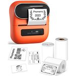 Phomemo M220 Label Maker, New Flagship Barcode Printer, 3.14 Inch Bluetooth Thermal Label Printer, for Address, Mailing, Files, Compatible with Android, iOS, with 3 Rolls Label