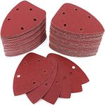 120 PCS Mouse Detail Sandpaper Sanding Sheets, Hook and Loop Sanding Pads Assorted 40/80/120/320/400/600 Grits Mouse Sander Pads for Grinding and Polishing