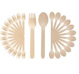 G 1 Spoons | Bio-Degradable | Disposable | Wooden Spoons | 140 mm | 100 Pieces | Forks | 140 mm | 100 Pieces