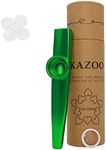 Fartime Green Exquisite Aluminum Alloy Kazoo With 5 Kazoo Flute Diaphragms And A Beautiful Gift Box-Musical Instruments.(green)…