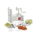 Paderno World Cuisine Spiralizer, White, 3-Blades