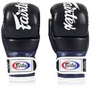 Fairtex FGV18 Muay Thai Boxing Gloves for Men, Women & Kids| MMA Gloves for Martial Arts|Made from Micro Fiber is Premium Quality, Light Weight & Shock Absorbent Boxing Gloves-XLarge, Black/Blue