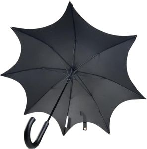 Wednesday Umbrella | Black Gothic Umbrella | Automatic Windproof Umbrella | Spiders Web Shape Canopy