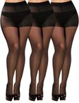 YOGINGO 20D Sheer Black Tights for Women, Breathable Pantyhose for Women, women's stockings with Reinforced Toe