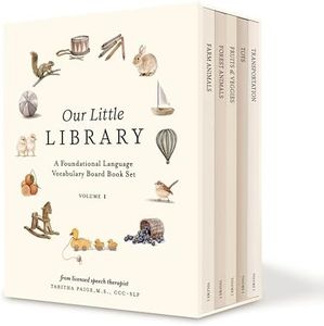 Our Little Library: A Foundational Language Vocabulary Board Book Set for Babies, Including Farm Animals, Forest Animals, Fruits and Veggies, Toys, and Transportation (Our Little Adventures Series)