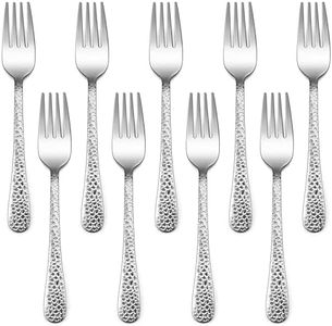 LIANYU 9 Pieces Children Stainless Steel Fork, Cute Kids Toddler Forks, Children Silverware Flatware Set, Kids Children Cutlery Set, Small Kid Utensil for Self Feeding, Mini Salad Fork