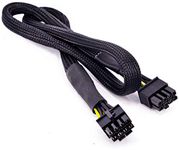 TeamProfitcom CPU 8 Pin Male to CPU 8(4+4) Pin Male EPS-12V Motherboard Power Adapter Cable for EVGA Modular Power Supply (NOT PCI-e - NOT GPU VGA Cable !!!) 32 inches