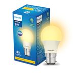 PHILIPS 3-watt LED Bulb | AceSaver LED Bulb | Base: B22 Light Bulb for Home | Warm White, Pack of 1