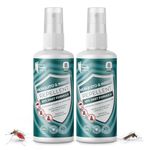 Mosquito & Insect Repellent Spray (Pack of 2) | Maximum Strength 50% DEET Formula | 8 Hours | Repels Midges & Ticks, Long-Lasting Protection Up to 8 Hours, Ideal for Tropical Travel